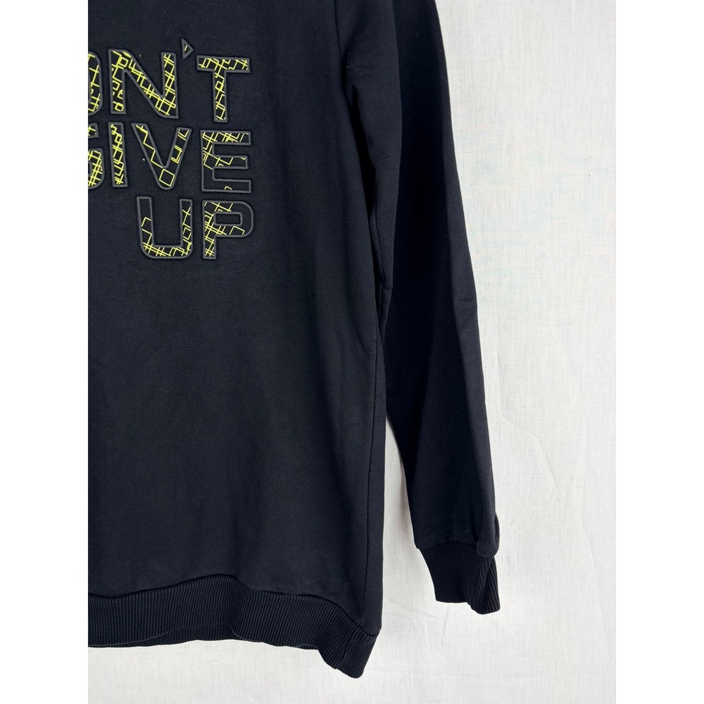 LC Waikiki Boys 11Y Black‎ Dont Give Up Graphic Hoodie Neon Yellow  Pullover - Picture 5 of 13